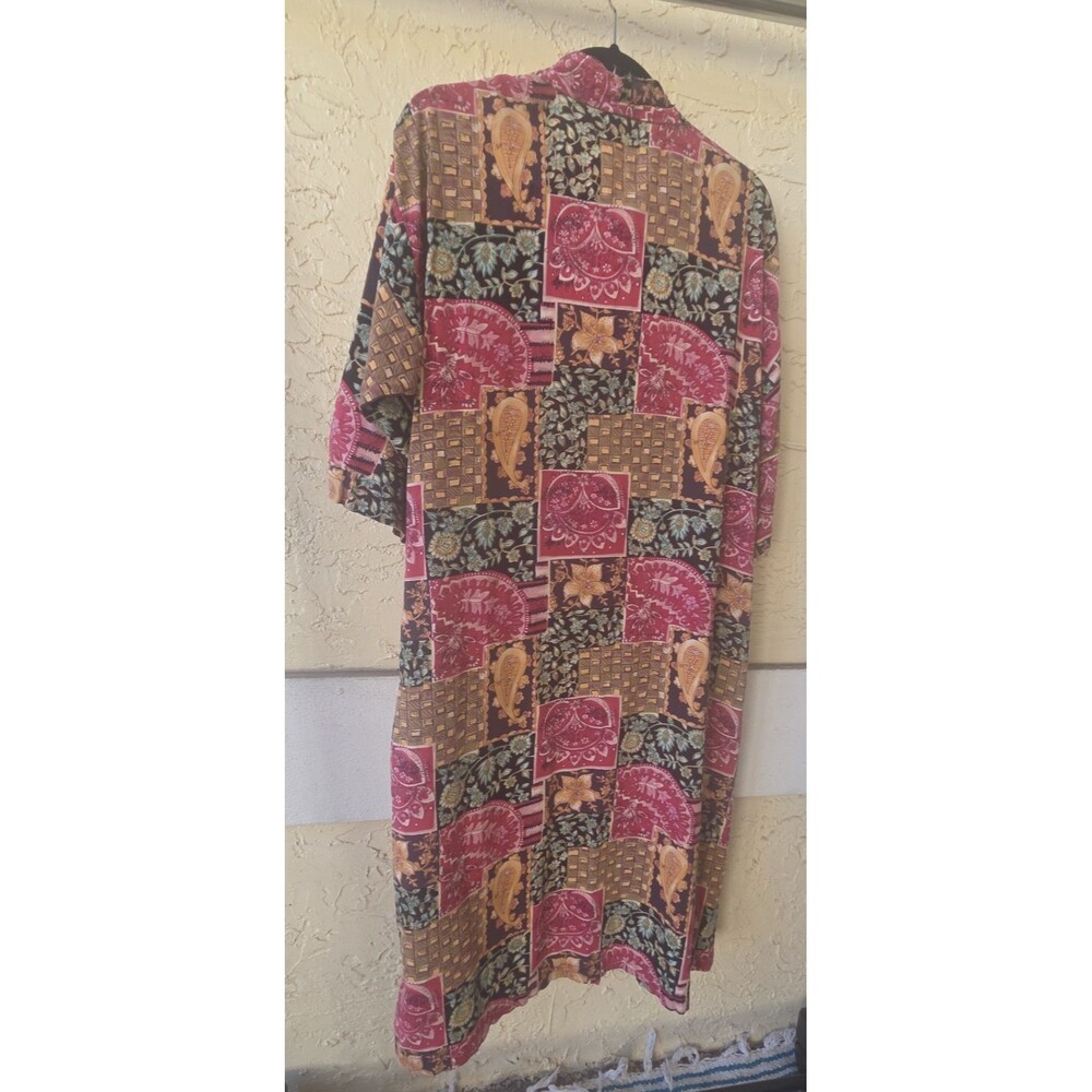 VINTAGE Sophia Morgan WIOR Patchwork Kimono Robe 70S 80S 90S Lounge Cotton Boho - Picture 4 of 14